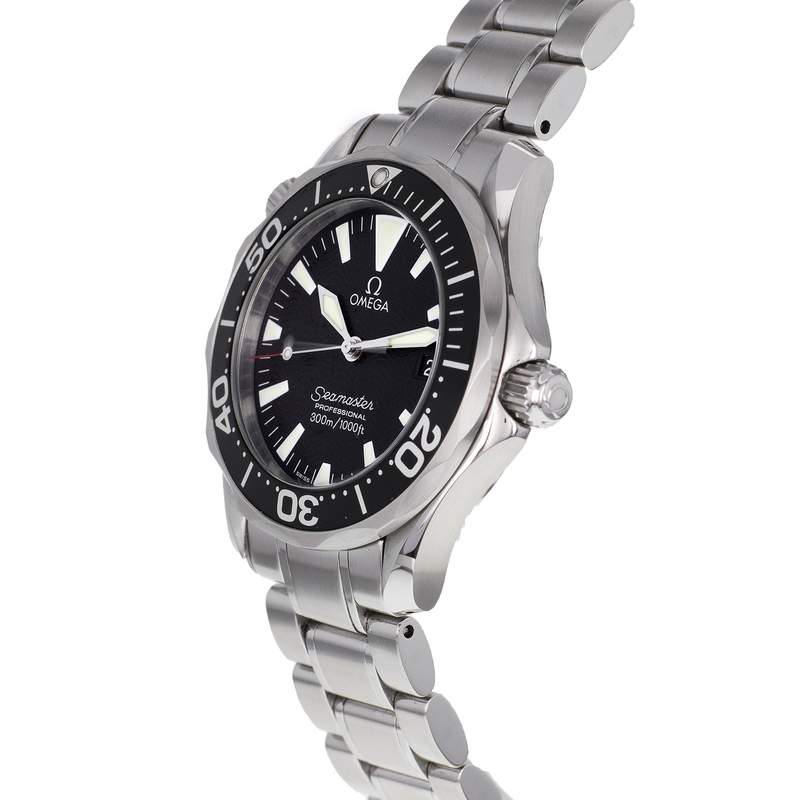 Montre d'occasion OMEGA Seamaster 'Peter Blake' Medium homme quartz bracelet acier - vue D2
