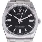 Montre d'occasion ROLEX Oyster Perpetual mixte mouvement automatique certifié (cosc) bracelet acier - vue D1
