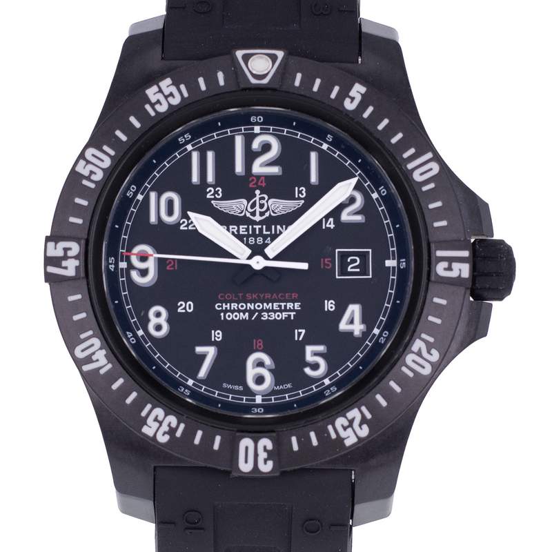 Montre d'occasion BREITLING Colt Skyracer homme quartz bracelet caoutchouc - vue D1