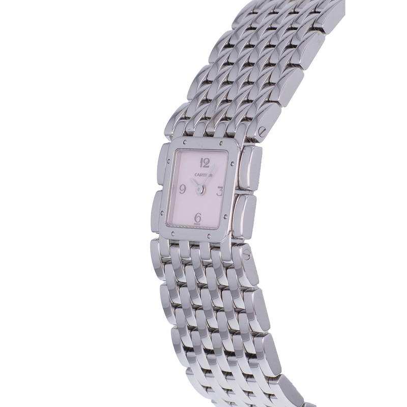 Montre d'occasion CARTIER Panthère Ruban femme quartz bracelet acier - vue D2