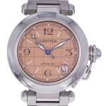 Montre d'occasion CARTIER Pasha C femme automatique bracelet acier - vue D1