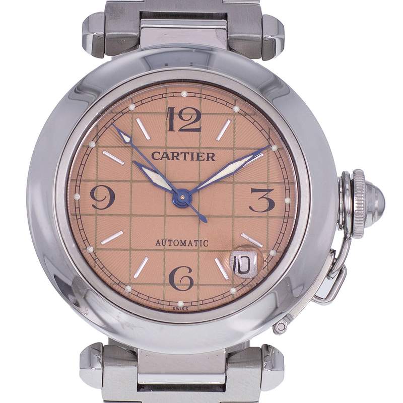 Montre d'occasion CARTIER Pasha C femme automatique bracelet acier - vue D1
