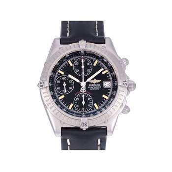 Montre d'occasion BREITLING Chronomat Blackbird homme automatique bracelet cuir cresus