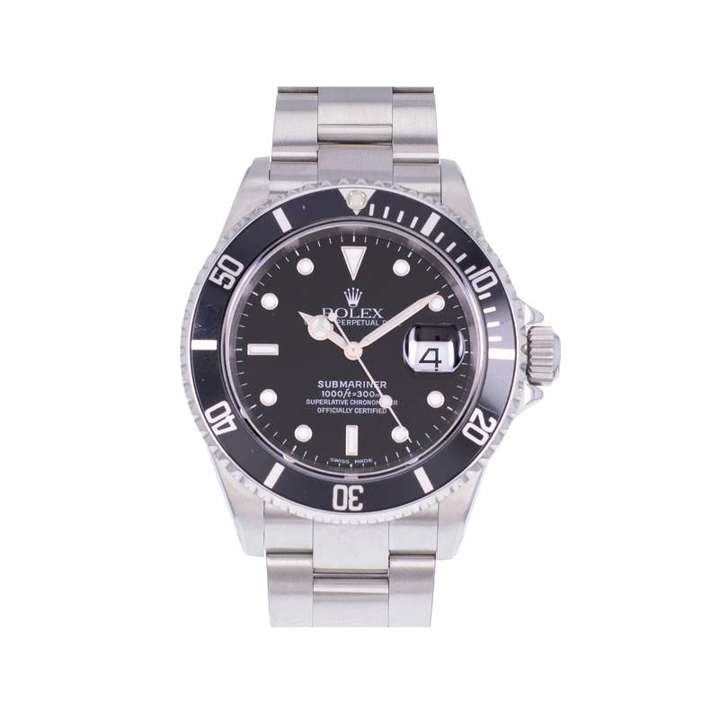 Montre d'occasion ROLEX Submariner Date homme mouvement automatique certifié (cosc) bracelet acier - vue 1