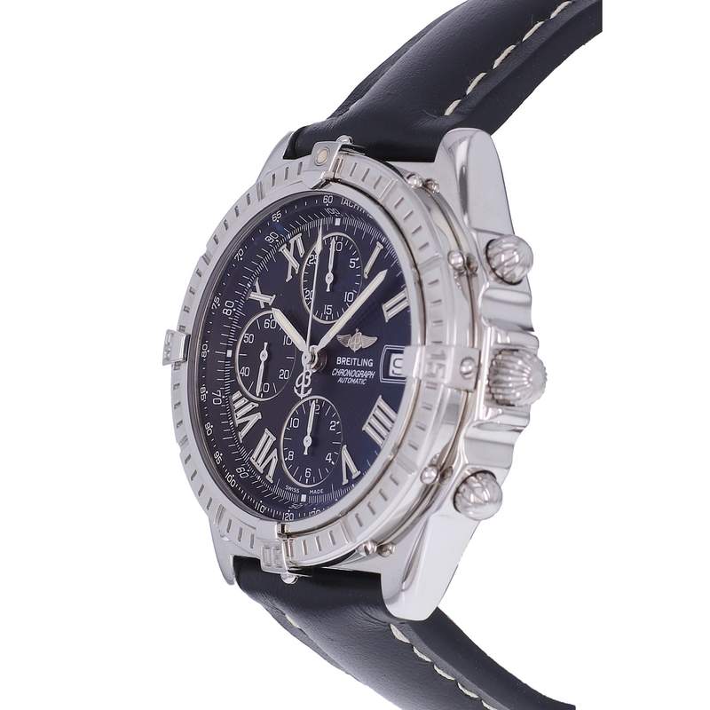 Montre d'occasion BREITLING Crosswind Chronographe homme automatique bracelet cuir cresus - vue D2