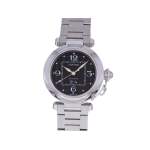 Montre d'occasion CARTIER Pasha C Grande Date mixte automatique bracelet acier - vue 1