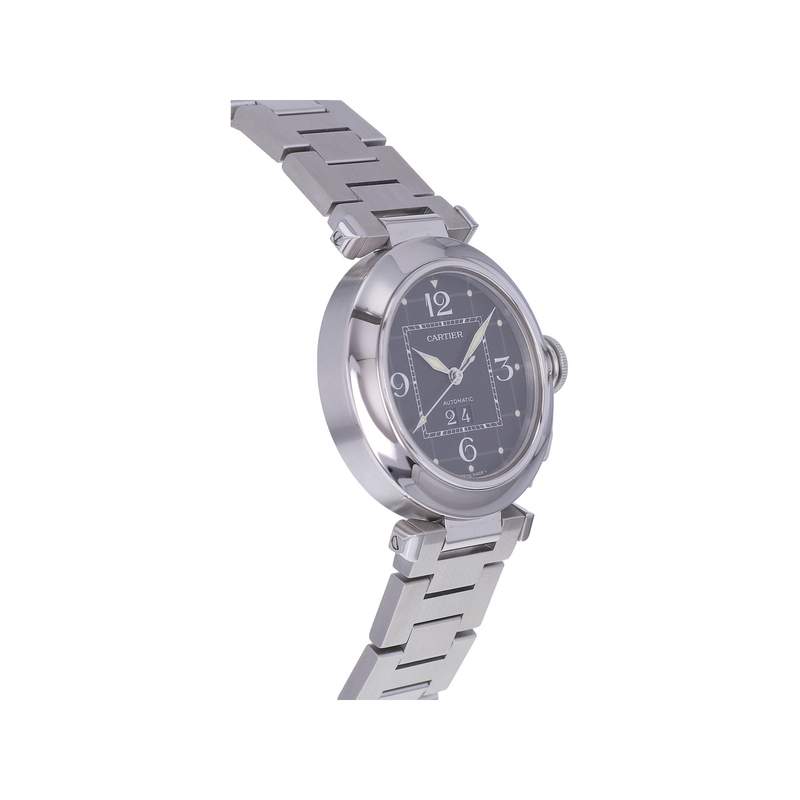 Montre d'occasion CARTIER Pasha C Grande Date mixte automatique bracelet acier - vue 2