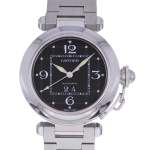 Montre d'occasion CARTIER Pasha C Grande Date mixte automatique bracelet acier - vue D1