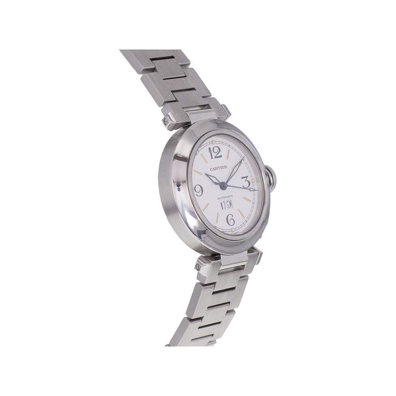 Montre d'occasion CARTIER Pasha C Grande Date mixte automatique bracelet acier - vue 2
