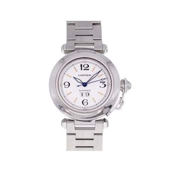 Montre d'occasion CARTIER Pasha C Grande Date femme automatique bracelet acier