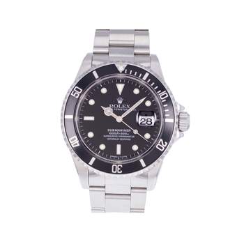Montre d'occasion ROLEX Submariner Date homme mouvement automatique certifié (cosc) bracelet acier