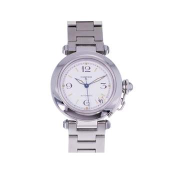 Montre d'occasion CARTIER Pasha C femme automatique bracelet acier