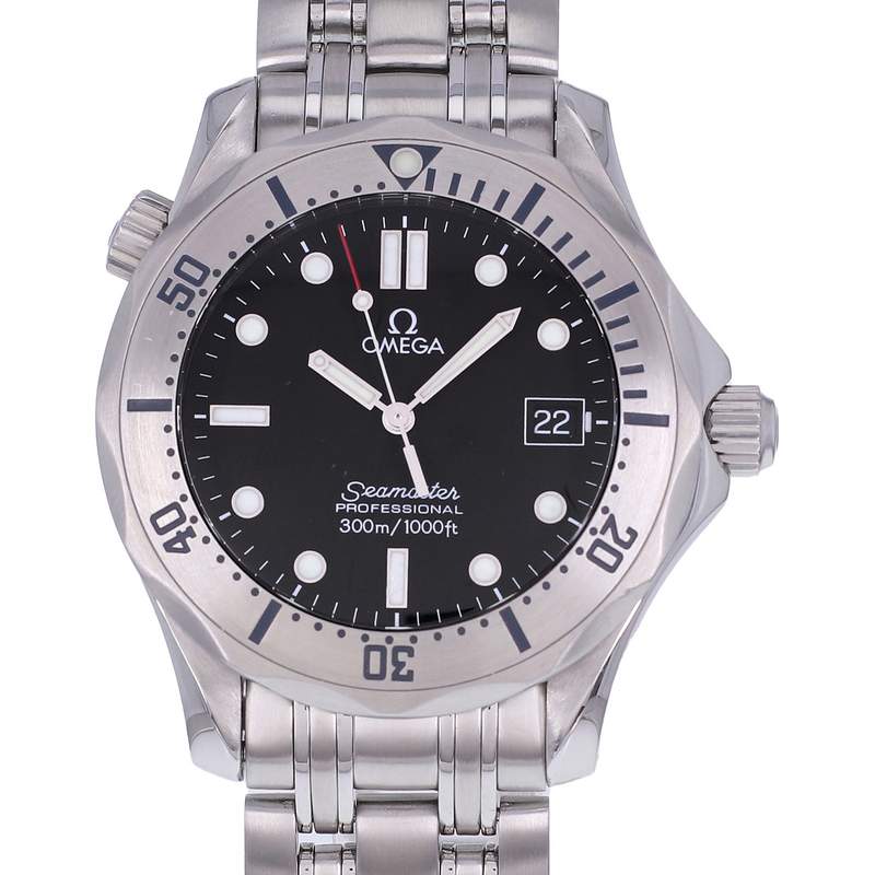 Montre d'occasion OMEGA Seamaster Diver 300 m Medium homme quartz bracelet acier - vue D1