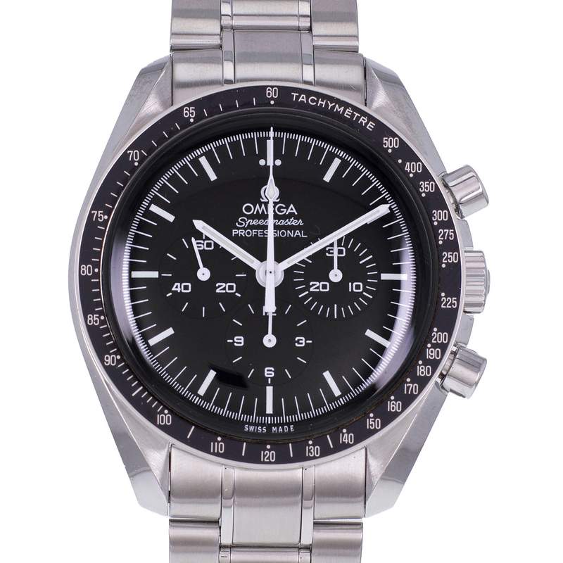 Montre d'occasion OMEGA Speedmaster Moonwatch homme mécanique bracelet acier - vue D1