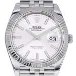 Montre d'occasion ROLEX Air King Precision mixte automatique bracelet acier - vue D1