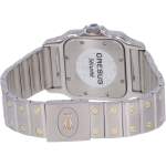 Montre d'occasion CARTIER Santos Galbée Grand Modèle homme quartz bracelet or jaune 750/000 et acier - vue 3