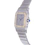 Montre d'occasion CARTIER Santos Galbée Grand Modèle homme quartz bracelet or jaune 750/000 et acier - vue D2