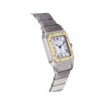 Montre d'occasion CARTIER Santos Carrée mixte automatique bracelet or jaune 750/000 et acier - vue 2
