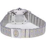 Montre d'occasion CARTIER Santos Carrée mixte automatique bracelet or jaune 750/000 et acier - vue 3