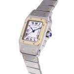 Montre d'occasion CARTIER Santos Carrée mixte automatique bracelet or jaune 750/000 et acier - vue D2