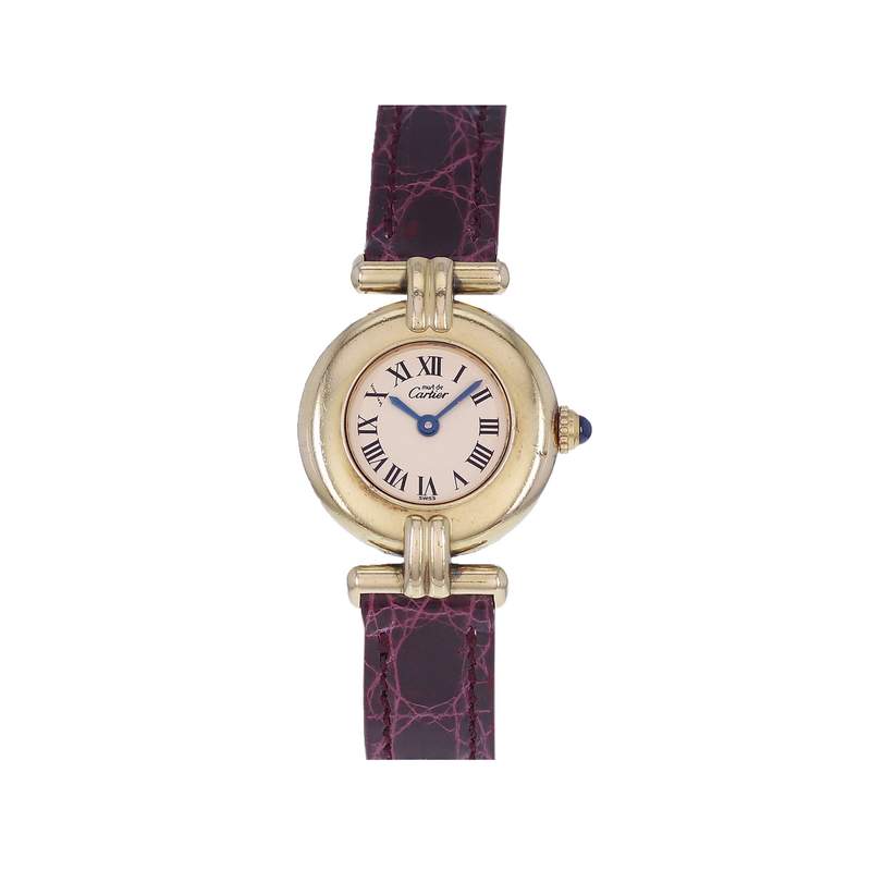 Montre d'occasion CARTIER Must Colisée femme quartz bracelet cuir cresus - vue 1