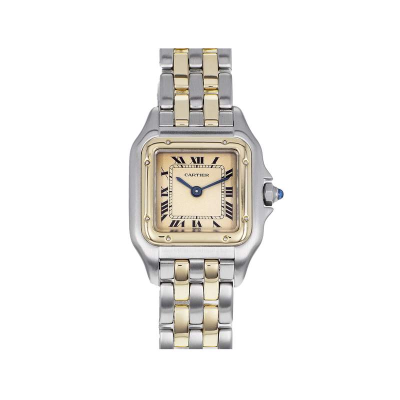 Montre d'occasion CARTIER Panthère PM femme quartz bracelet or jaune 750/000 et acier - vue 1