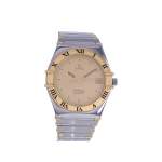 Montre d'occasion OMEGA Constellation Chronometer mixte mouvement automatique certifié (cosc) bracelet or jaune 750/000 et acier - vue 1
