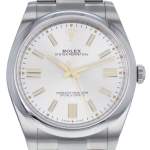 Montre d'occasion ROLEX Oyster Perpetual homme mouvement automatique certifié (cosc) bracelet acier - vue D1