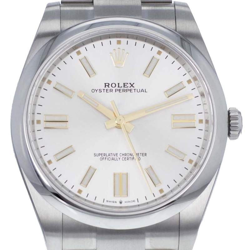Montre d'occasion ROLEX Oyster Perpetual homme mouvement automatique certifié (cosc) bracelet acier - vue D1