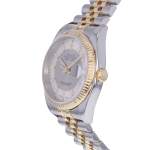 Montre d'occasion ROLEX DateJust 36 mixte mouvement automatique certifié (cosc) bracelet or jaune 750/000 et acier - vue D2