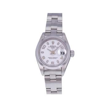 Montre d'occasion ROLEX Date Lady femme mouvement automatique certifié (cosc) bracelet acier