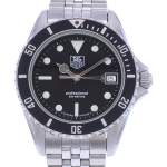 Montre d'occasion TAG HEUER 1000 Professional Vintage homme quartz bracelet acier - vue D1