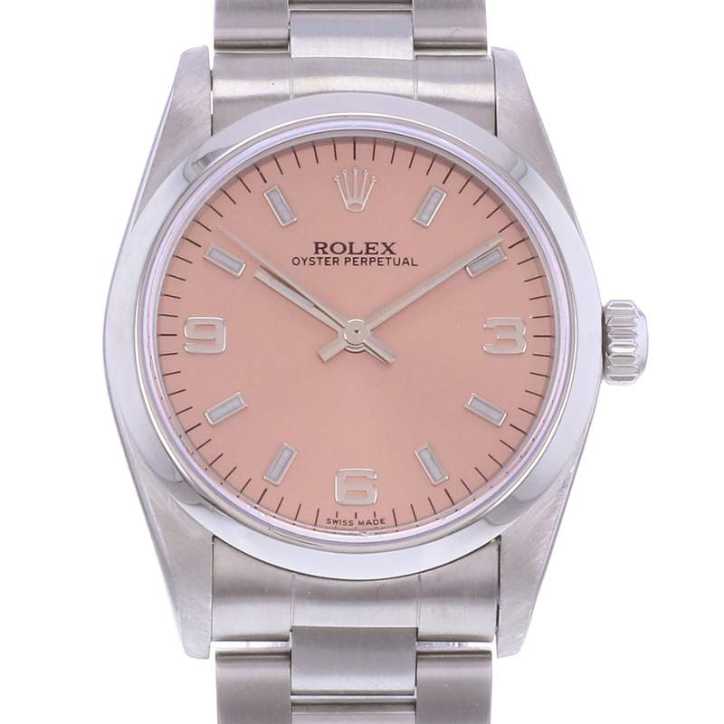 Montre d'occasion ROLEX Oyster Perpetual Medium femme automatique bracelet acier - vue D1