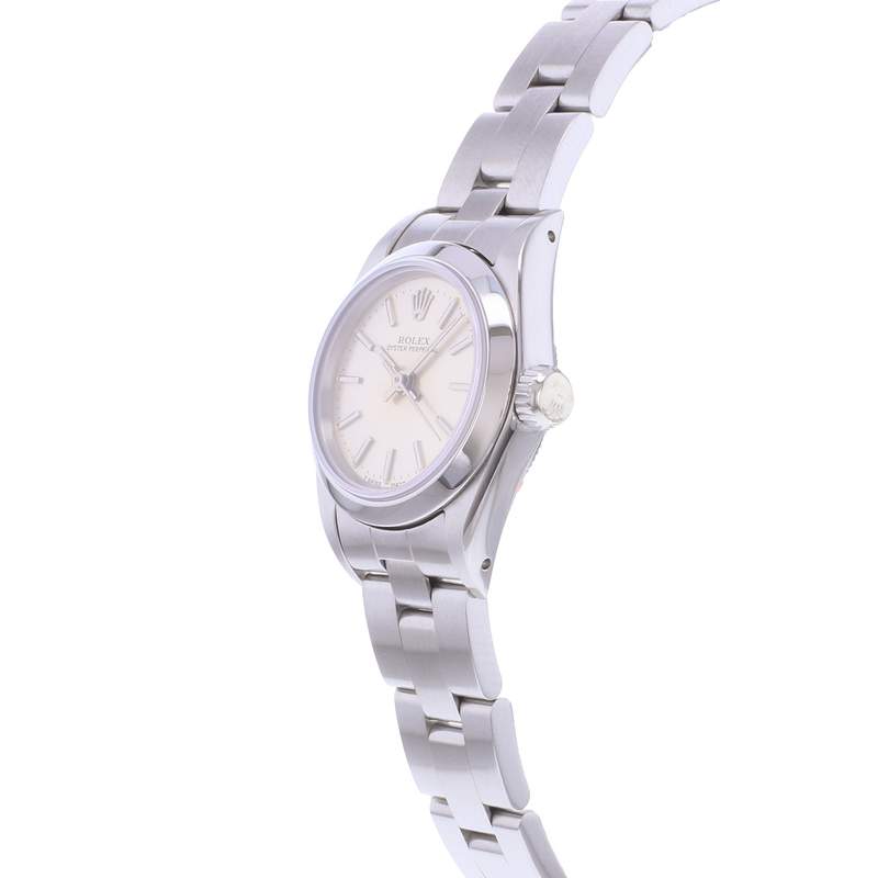Montre d'occasion ROLEX Oyster Perpetual Lady femme automatique bracelet acier - vue D2