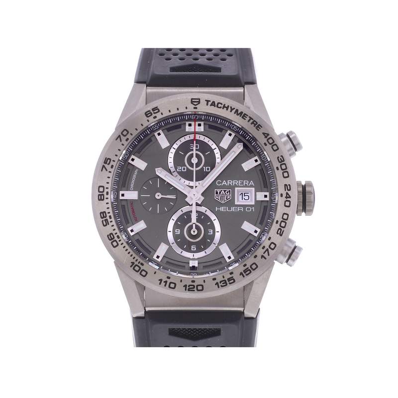 Montre d'occasion TAG HEUER Carrera Heuer 01 homme automatique bracelet caoutchouc - vue 1