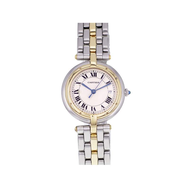 Montre d'occasion CARTIER Panthère Ronde femme quartz bracelet or jaune 750/000 et acier - vue 1