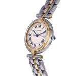Montre d'occasion CARTIER Panthère Ronde femme quartz bracelet or jaune 750/000 et acier - vue D2
