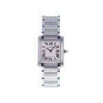 Montre d'occasion CARTIER Tank Française 20mm femme quartz bracelet acier - vue 1