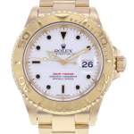 Montre d'occasion ROLEX Yacht-Master 40 homme mouvement automatique certifié (cosc) bracelet or jaune 750/000 - vue D1