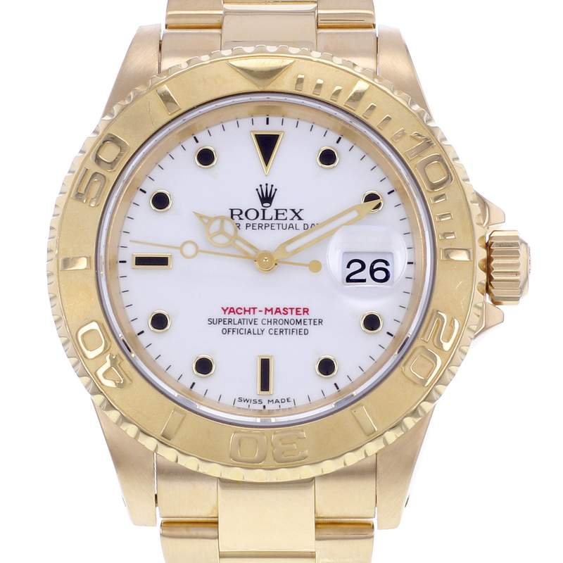 Montre d'occasion ROLEX Yacht-Master 40 homme mouvement automatique certifié (cosc) bracelet or jaune 750/000 - vue D1