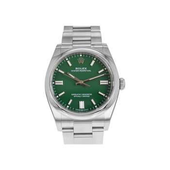 Montre d'occasion ROLEX Oyster Perpetual homme mouvement automatique certifié (cosc) bracelet acier