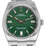Montre d'occasion ROLEX Oyster Perpetual homme mouvement automatique certifié (cosc) bracelet acier - vue D1
