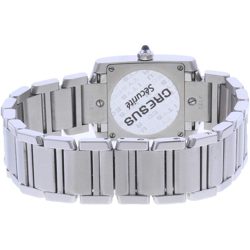 Montre d'occasion CARTIER Tank Française 20mm femme quartz bracelet acier - vue 3