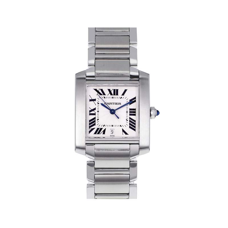 Montre d'occasion CARTIER Tank Française 28mm mixte automatique bracelet acier - vue 1