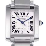 Montre d'occasion CARTIER Tank Française 28mm mixte automatique bracelet acier - vue D1