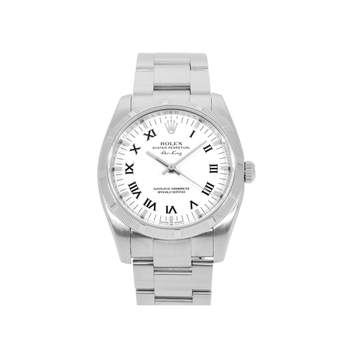 Montre d'occasion ROLEX Air King mixte mouvement automatique certifié (cosc) bracelet acier