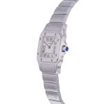 Montre d'occasion CARTIER Santos Galbée femme quartz bracelet acier - vue D2