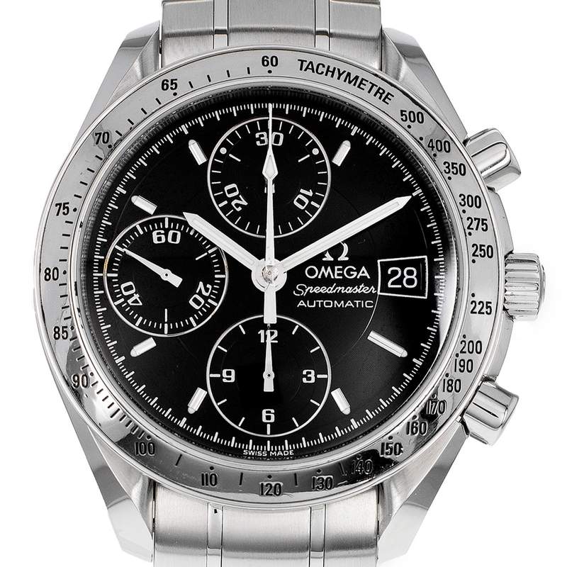 Montre d'occasion OMEGA Speedmaster Date Automatique homme automatique bracelet acier - vue D1