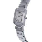 Montre d'occasion CARTIER Tank Française 25mm femme quartz bracelet acier - vue D2