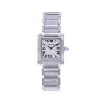Montre d'occasion CARTIER Tank Française 20mm femme quartz bracelet acier - vue 1